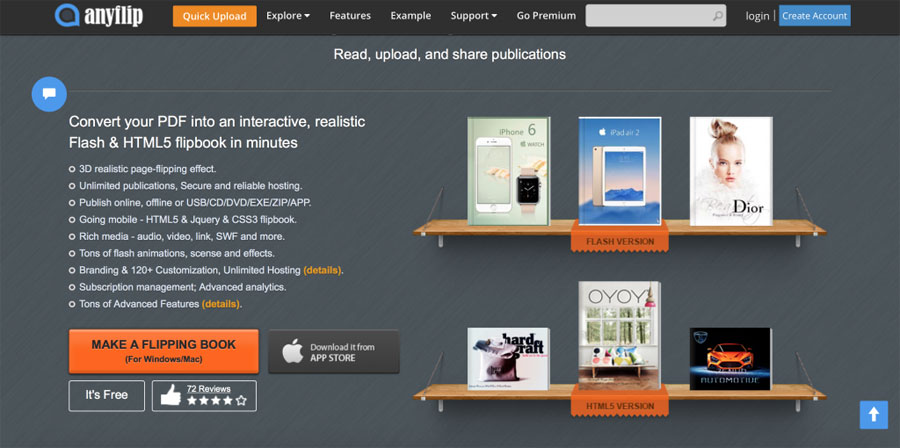AnyFlip free flip book maker